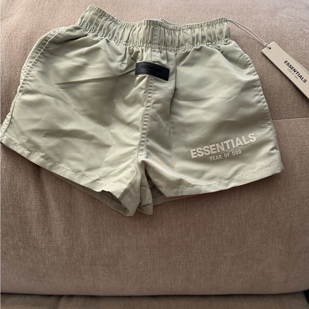 Fear of God Essentials Sage Green Shorts